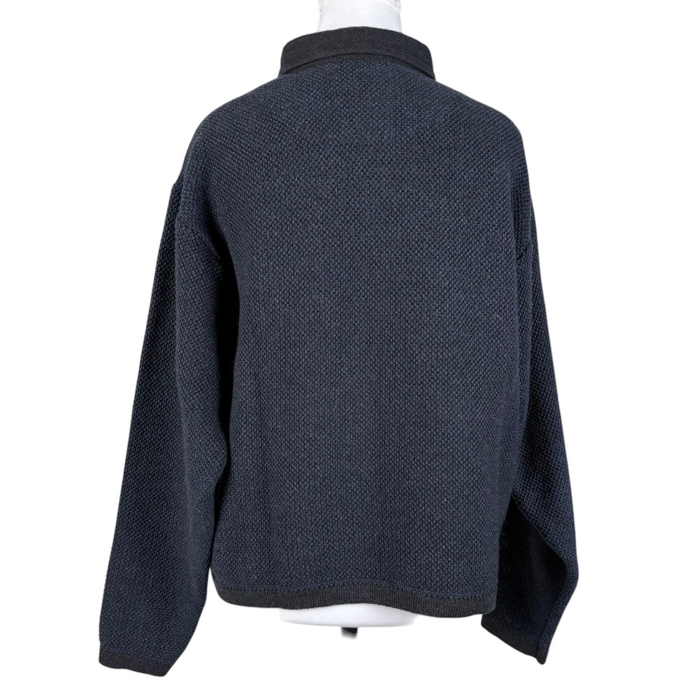 Blue Willis Denmark Knit Jacket Womens L Blue Cotton Button Up Y2K Natural Fiber - Picture 3 of 7